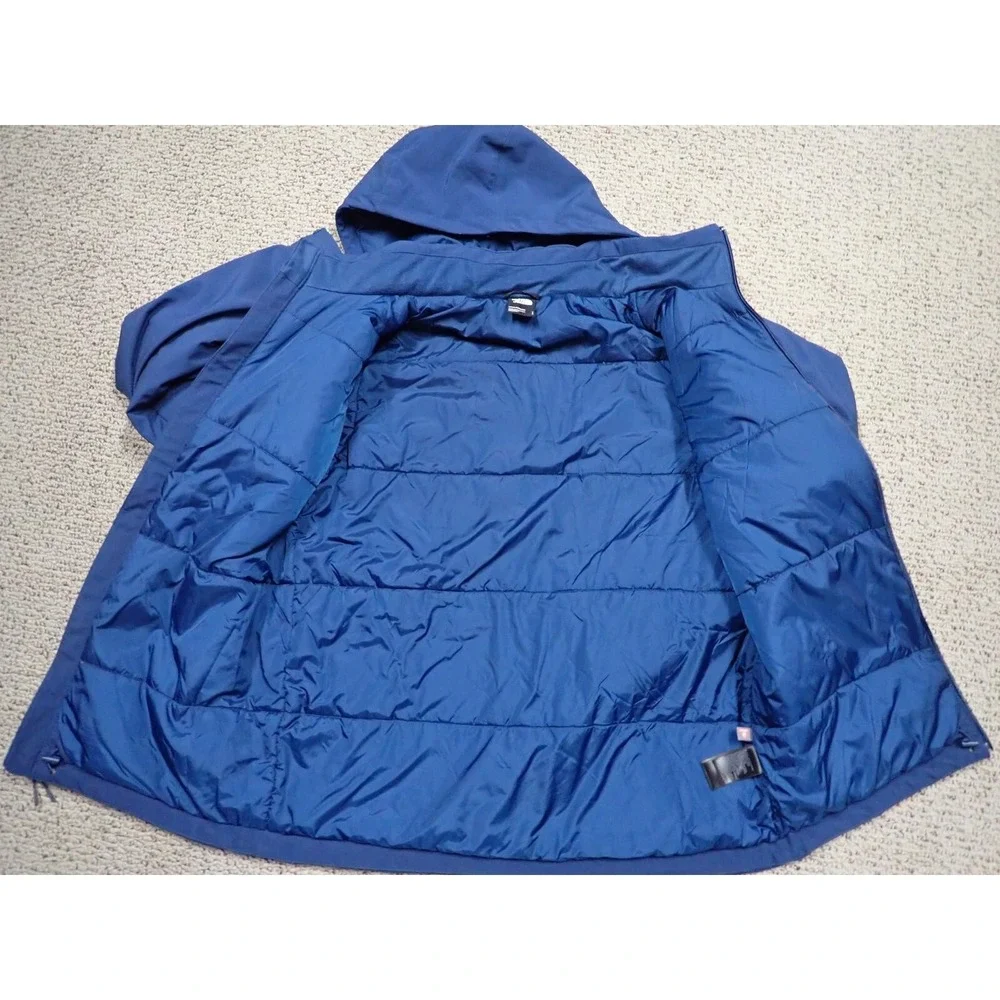 The North Face WindWall Jacket Mens Small Blue Excellent Hooded Softshell Zip